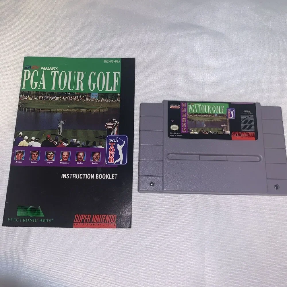vintage video game PGA Tour Golf (Super Nintendo Entertainment System,1992)SNES